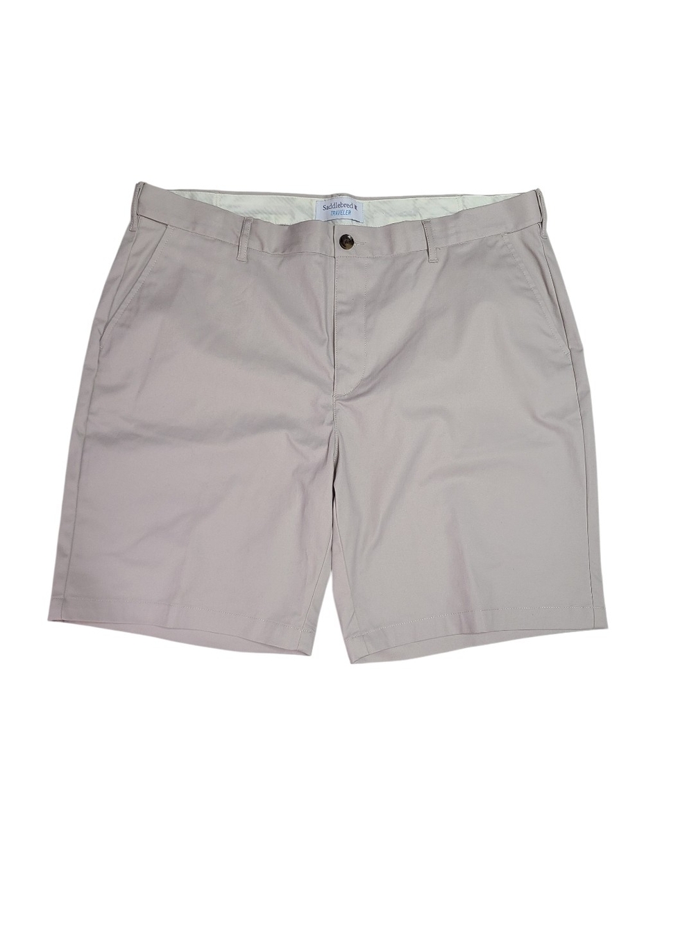 ​Saddlebred Traveler Classic Fit Flat Front Shorts Size 40 Tan